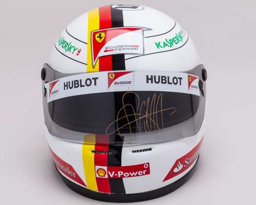 Sebastian Vettel Signed Ferrari UnofficialReplica Helmet