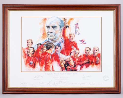 Geoff Hurst - England World Cup Winners signed limited edition autographed print