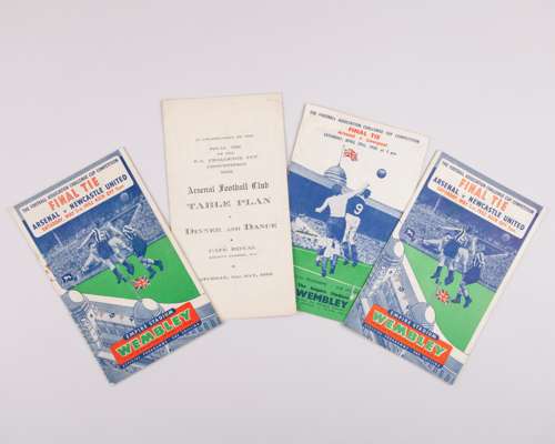 Two Arsenal v. Newcastle United FA Cup Final programmes 3rd May 1952, one autographed