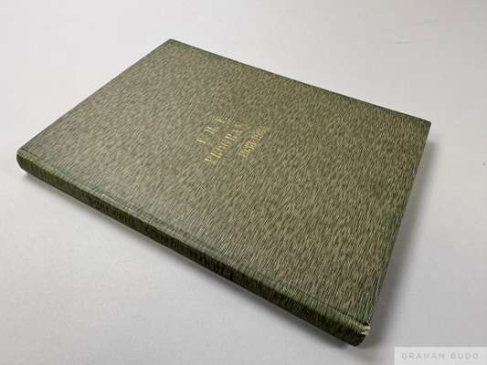 Bound volume of Tottenham Hotspur match programmes, season 1933-34 
 Vol. XXVI No.1, Whites v. Stripes, 12th August to Vol. XXVI, No.53, Queen's Park 