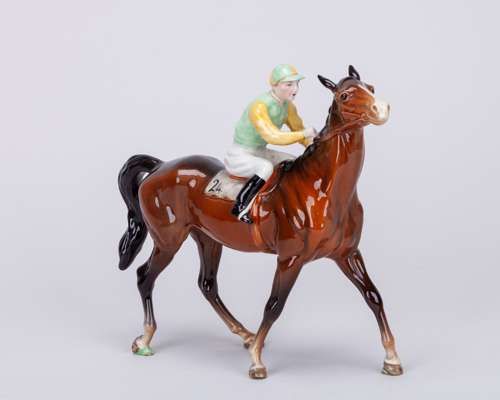 Beswick china No.24 racehorse and jockey