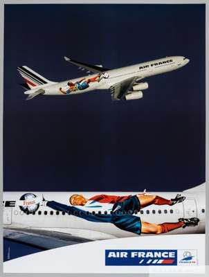 Air France World Cup 98 advertising poster
 80 by 60cm