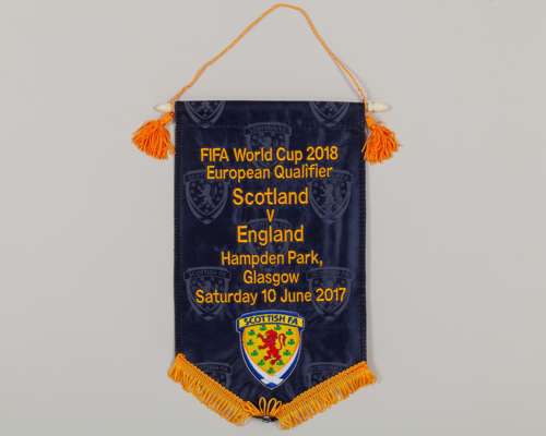 Blue and yellow Scotland v. England pennant, 2017