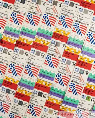 A complete collection of 52 tickets from the 1994 World Cup in the USA