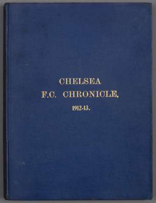Bound volume of Chelsea home programmes season 1912-13,
 comprising first team (Football League Div 1) and reserves (South-Eastern League), plus Middx