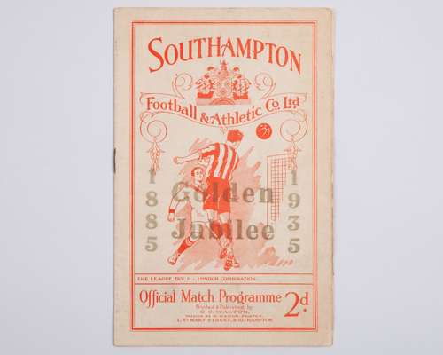 Southampton v. Tottenham Hotspur match programme, 23rd November 1935