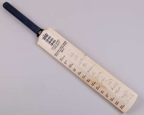 England v. West Indies Royal London ODI Series 2017 autographed cricket bat