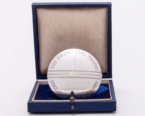 Dickie Bird silver England v. Pakistan The Prudential Trophy ODI cricket series medal, 1978