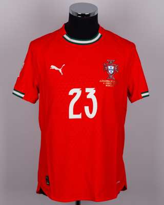 Vitinha red No.23 Portugal v. Germany short-sleeved shirt, 2025