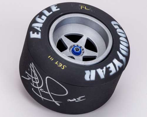 Nigel Mansell Signed Goodyear Tyre Desk Tidy