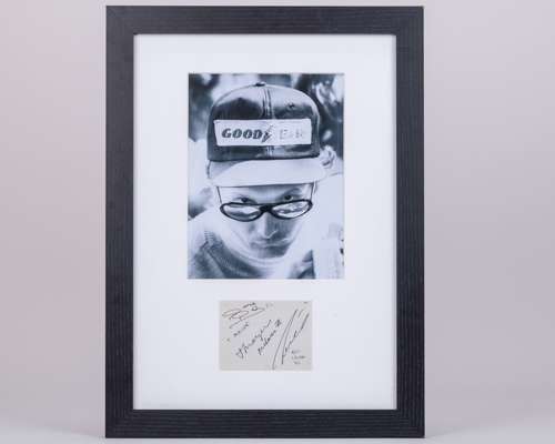 Niki Lauda & Teddy Meyer Signed Autograph Page Framed Display (ex-Peter Foubister)