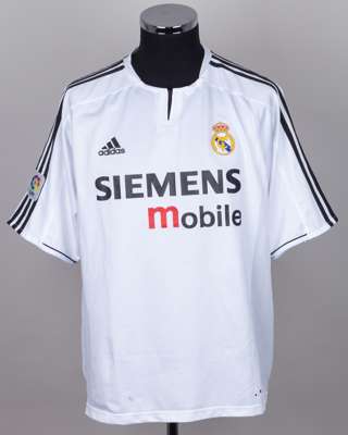 David Beckham white No.23 Real Madrid short-sleeved shirt, 2003-04