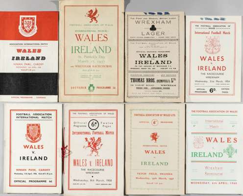 Wales v Northern Ireland programmes, 1937-84,
 includes 17th March 1937 at Wrexham; 10th March 1948 at Wrexham; 8th March 1950 at Wrexham VIP edition;