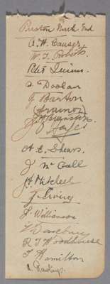 The autographs of the Preston North End team circa 1922,
 including the Cup winners with the sole exception of Frank Jefferis,16 signatures in ink