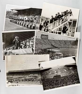 London 1948 Olympic Games collection of original press b & w photographs,
 mainly 12 by 10in. (6) and 10 by 8in. (10), all with official press accredi