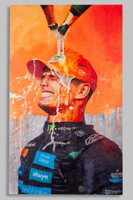 Lando Norris 2025 F1 World Champion Original OilPainting - by Cam Createz