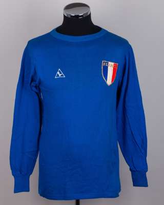 Blue No.4 France Under 21 long-sleeve shirt, 1970s