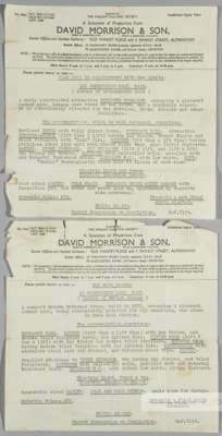 Two estate agent's listings for properties in Sale, Greater Manchester, for viewing by Duncan Edwards and his fiancée Molly Leech as a potential marti