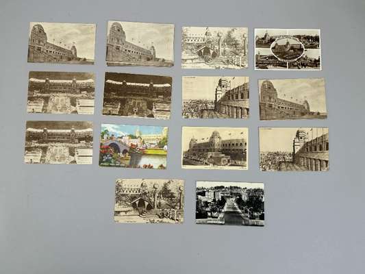 Eighteen Wembley Stadium related postcards including colour Fleetway press examples (18)