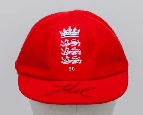 Zak Crawley red England Red For Ruth match worn autographed cap