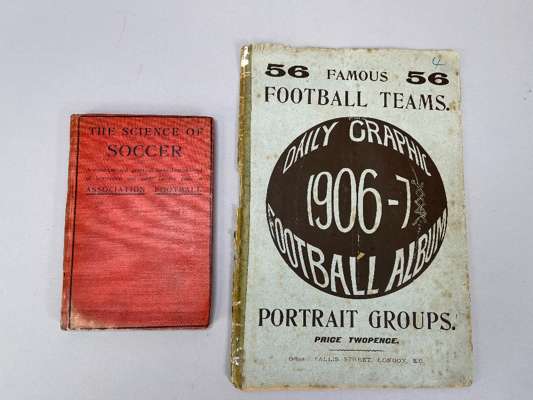 Daily Graphic 1906-07, 36 Famous Football teams team pictures, 
 in portrait groups; sold with book circa same period 'The Science of Soccer' by F Dav