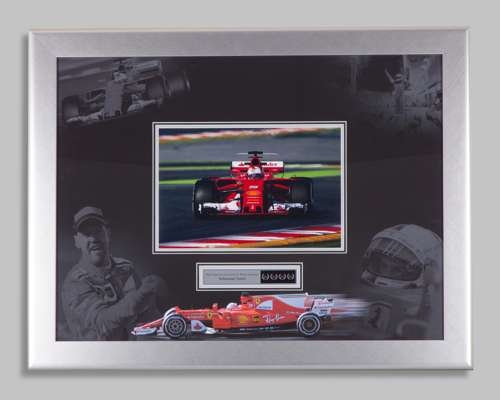 Sebastian Vettel Signed Ferrari Framed Photo