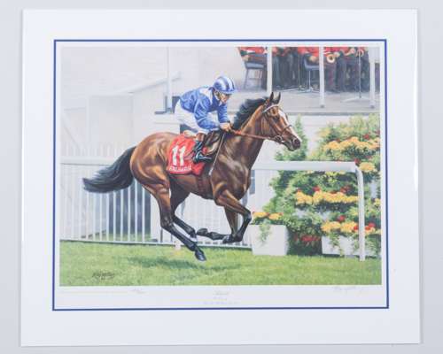Roy Miller (British, b.1938) limited edition print of Salsabil winning the 1990 Epsom Oaks