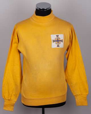 Harry Gregg yellow Northern Ireland match worn goalkeepers shirt