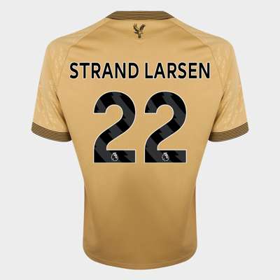 Jørgen Strand Larsen No.22 Crystal Palace v. Brighton (Away) match worn shirt