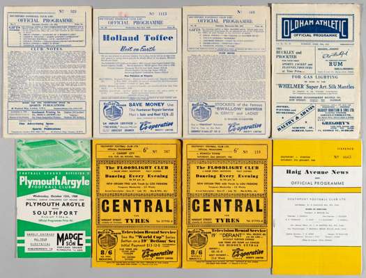 Southport programme collection from last season in League, 1977-78,
 full set homes, missing only Swansea (22), and others (3); full set aways (23) an