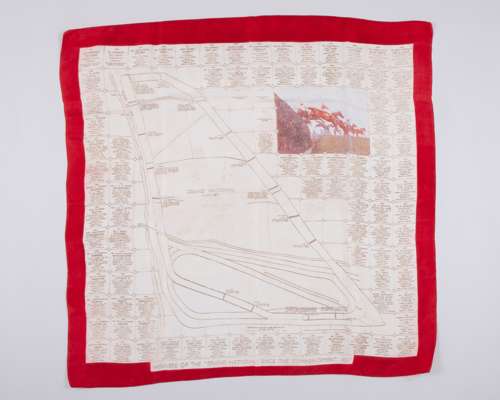 Ladies silk scarf commemorating the victory of Kellsboro' Jack in the 1933 Grand National