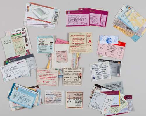 A nice collection of Aston Villa home and away ticket stubs