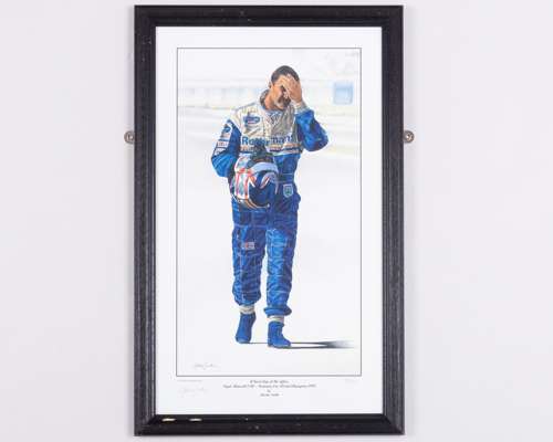Nigel Mansell 1992 Formula One World Champion Framed Print By Martin Smith