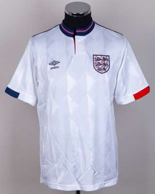 Des Walker England No.12 England v. Denmark short-sleeved shirt, 1988