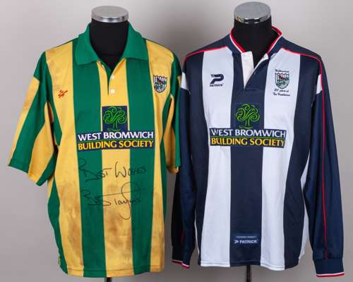 Blue and white No.5 West Bromwich Albion long-sleeved shirt, 2002-04
