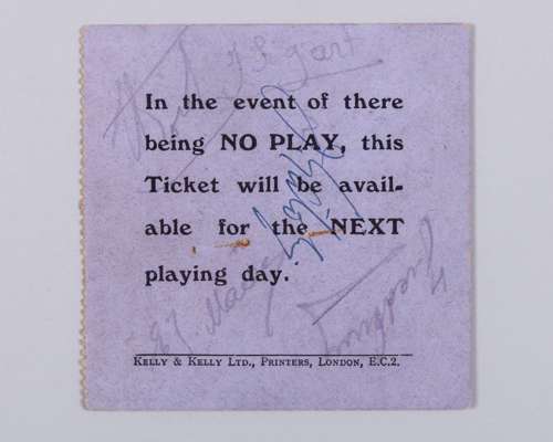 1932 Wimbledon autographed centre court ticket, 29th June 1932