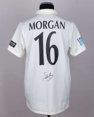 Sebastian Morgan Middlesex CCC No.16 match worn shirt v. Gloucestershire CCC, Lord's 2025