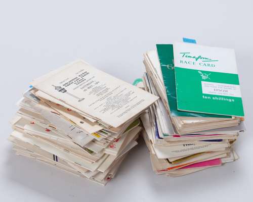 147 racecards from the 1960s