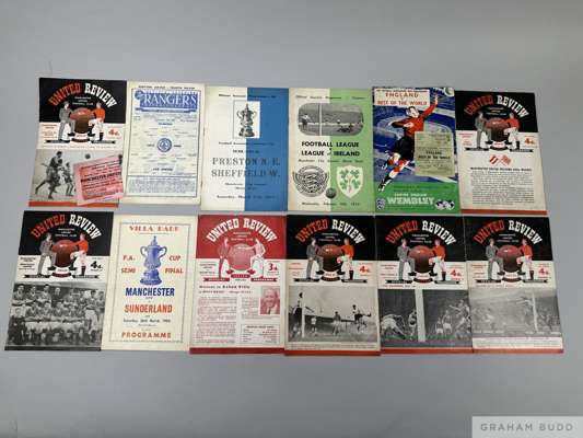 Nice collection of late 1940s to 1960s match programmes
 including Manchester United, Manchester City, Blackpool, Bury etc., including League, Cup, Fa