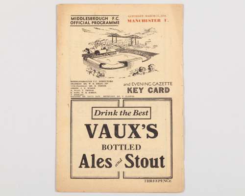 Middlesbrough v. Manchester United match programme, 11th March 1950
