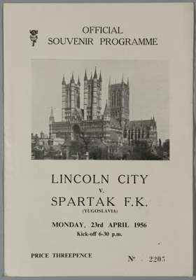 A collection of twenty-nine Lincoln City home programmes dating from 1953 to 1961, 
 including Manchester United (friendly match 12th March 1955) Live