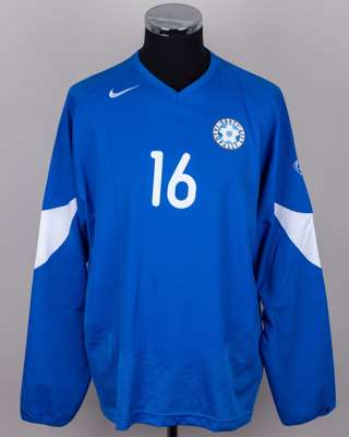 Blue No.16 Estonia v. Northern Ireland long-sleeved shirt, 2006