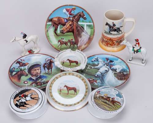 Horse racing ceramics