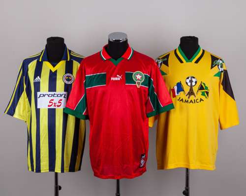 Six various football shirts