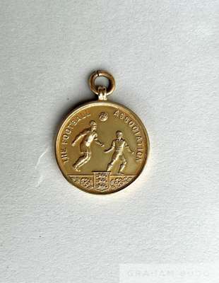 Len Chalmers 9ct gold Leicester City v. Tottenham Hotspur 1961 F.A.Cup Runners-up medal
 the obverse inscribed THE FOOTBALL ASSOCIATION, the reverse i
