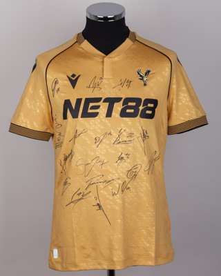 Crystal Palace v. Brighton (Away) match issued, squad signed Premier League shirt 2026