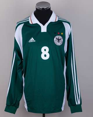 Dietmar Hamann green No.8 Germany long-sleeved shirt, 2000-01