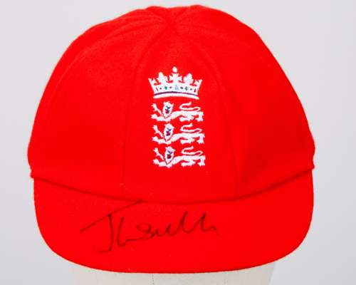 Jamie Smith red England Red For Ruth match worn signed cap