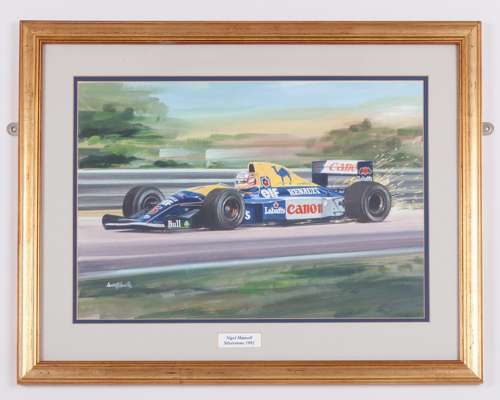 Nigel Mansell 1992 Silverstone Grand Prix Framed Print