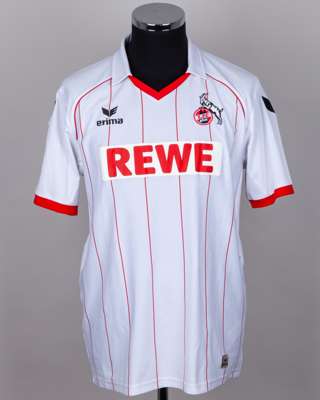 Adil Chihi white and red No.7 Koln autographed short-sleeved shirt, 2012-13